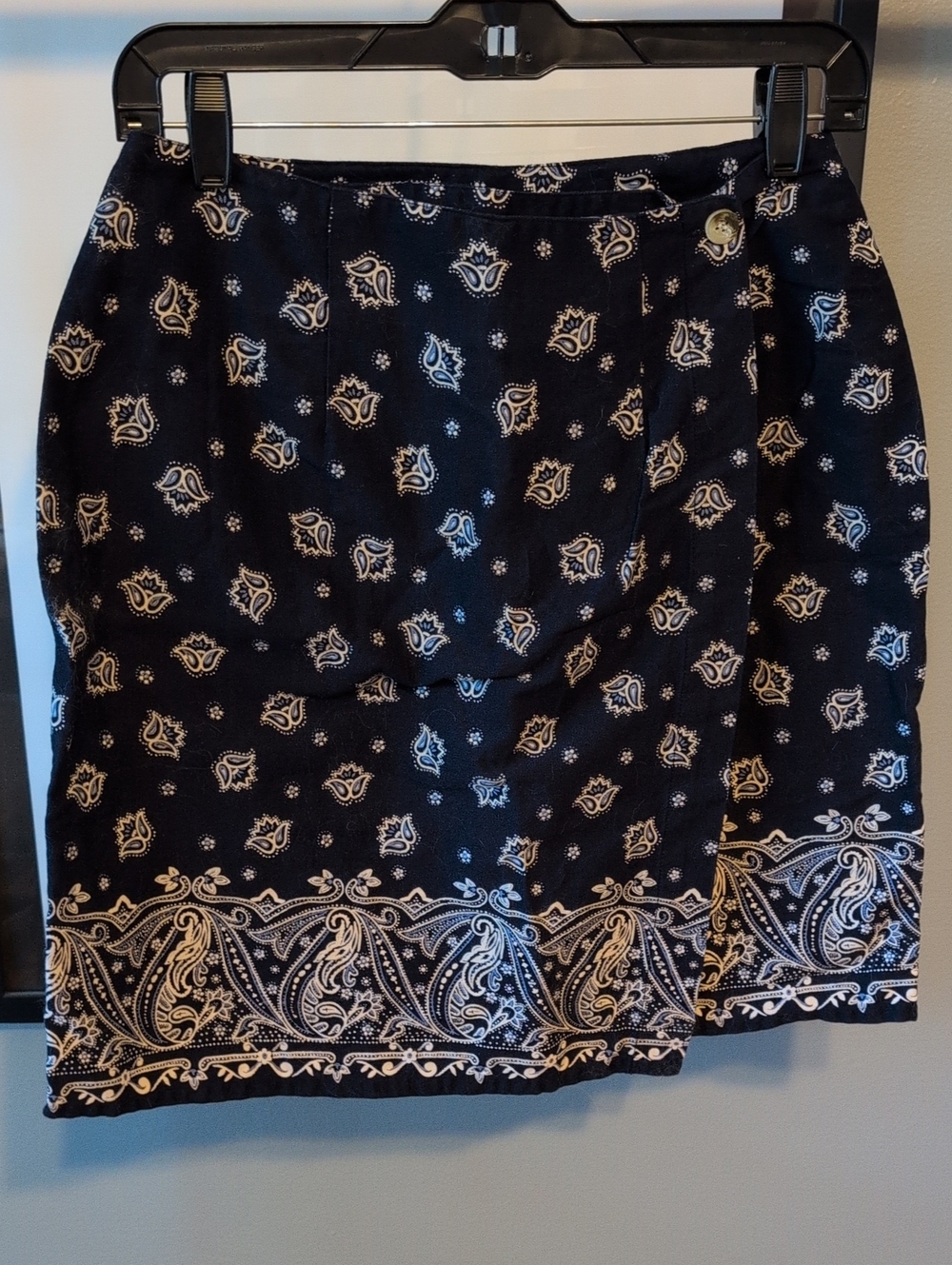 VTG Cotton Wrap Skirt - Size S/M